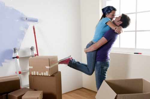 Customer placing goods into a secure storage unit