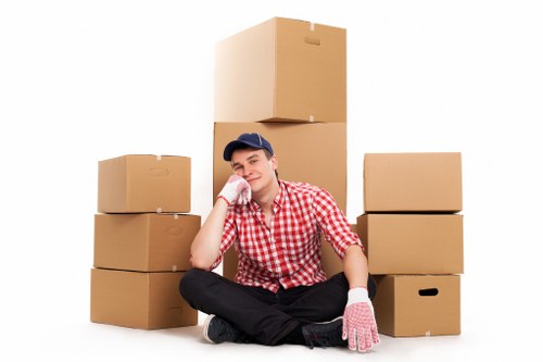 Packing and preparation for a man and van service in Shadwell
