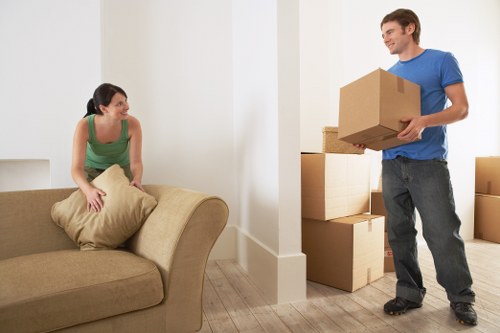Packed belongings prepared for long-term storage in Shadwell